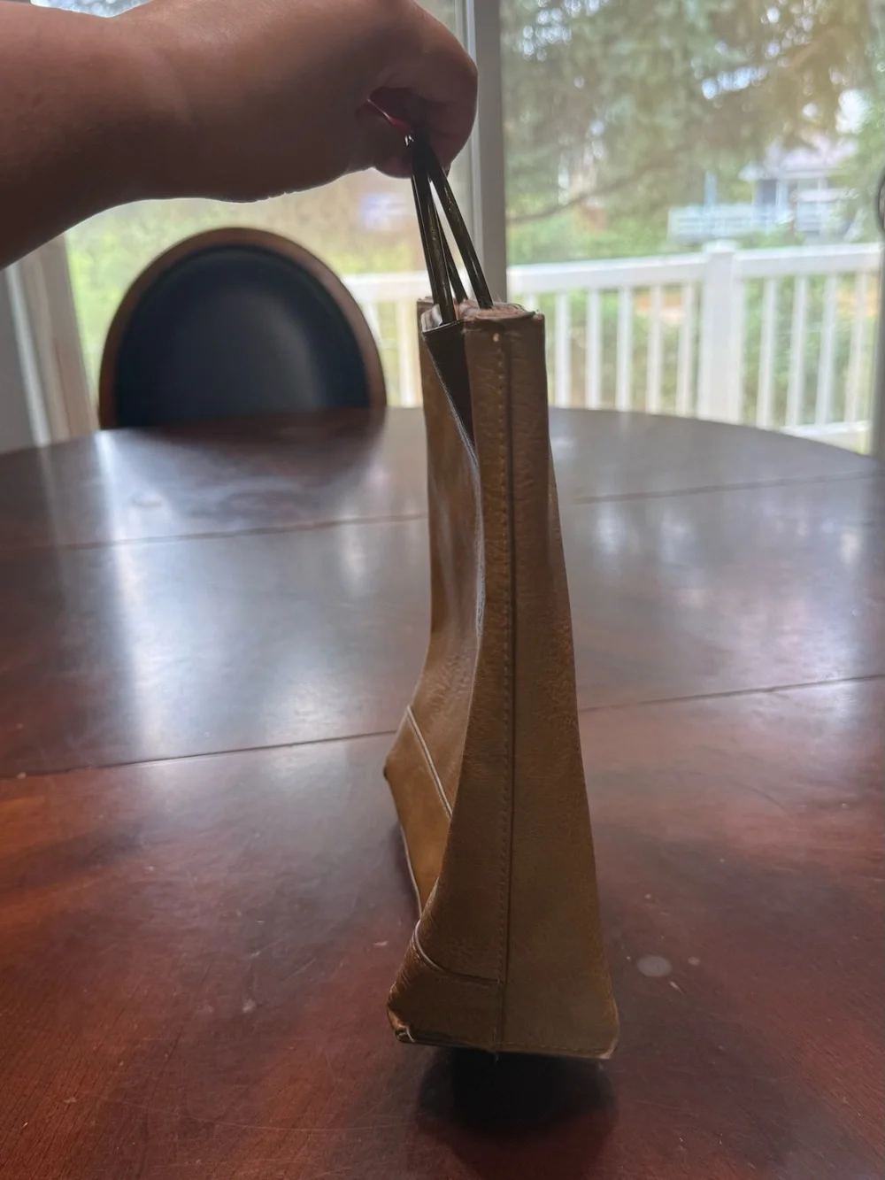 Universal Thread Tan Tote with Gold Ring Handles